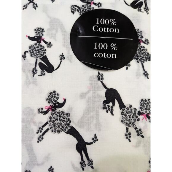 Kate Spade New York 3 Piece Twin XL Sheet Set Poodle BLACK Dog New *READ NOPAPER - Picture 2 of 4